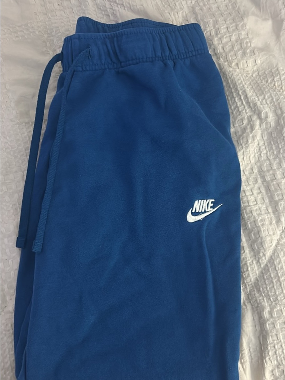 Nike Royal Blue Fleece Joggers with White Logo
